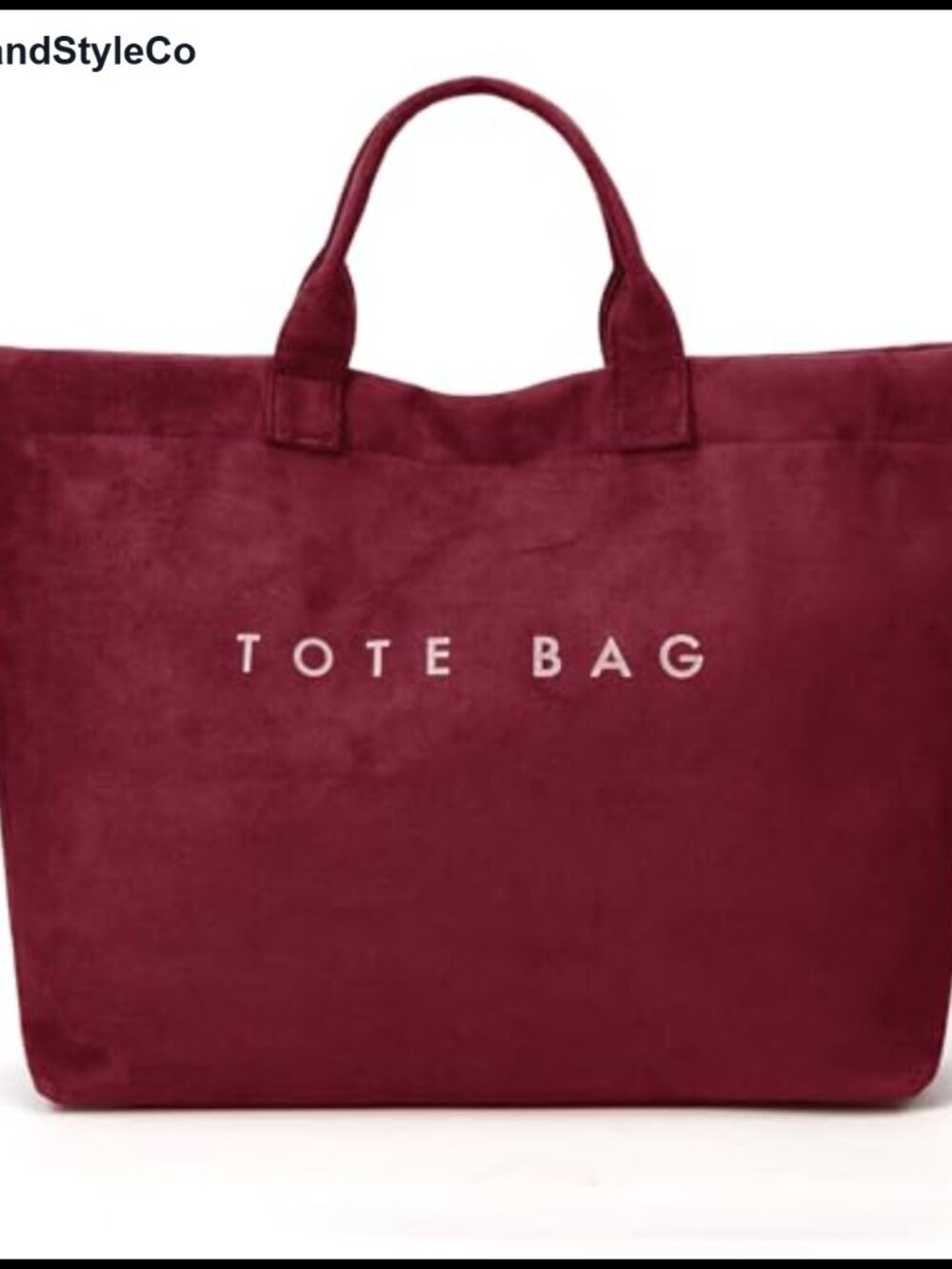 Suede Tote Bag Large Soft Hobo Bag Letter Print Top Handle Handbag Work Travel